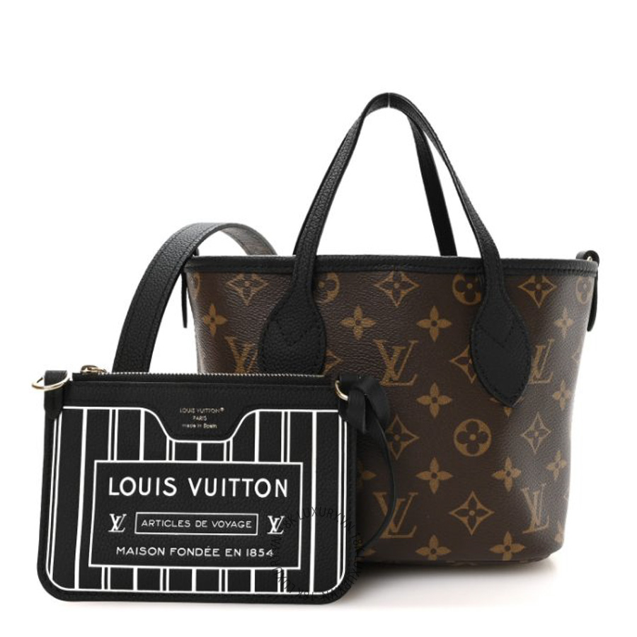 Túi Xách Đeo Chéo Louis Vuitton Monogram Neverfull Inside Out Bandouliere BB Black NSBD494