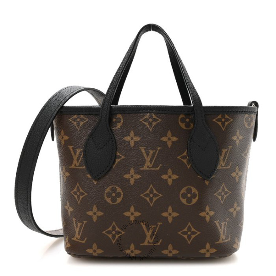 Túi Xách Đeo Chéo Louis Vuitton Monogram Neverfull Inside Out Bandouliere BB Black NSBD494