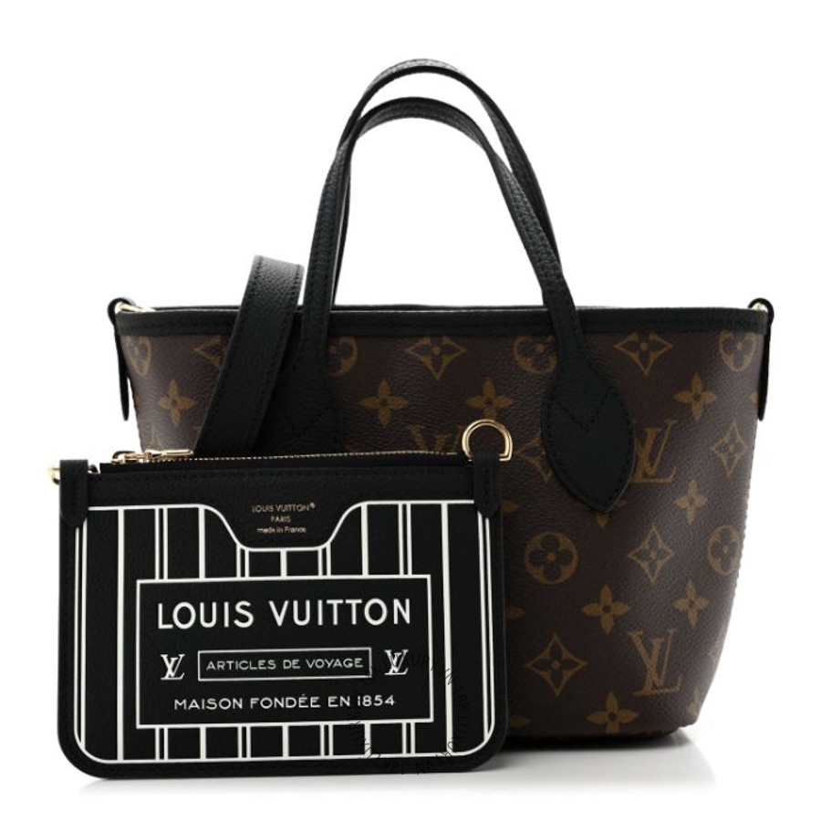 Túi Xách Đeo Chéo Louis Vuitton Monogram Neverfull Inside Out Bandouliere BB Black NSBD565