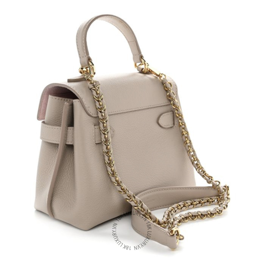 Túi Xách Đeo Chéo Louis Vuitton Soft Calfskin Mini Lockme Ever Greige MNGR399