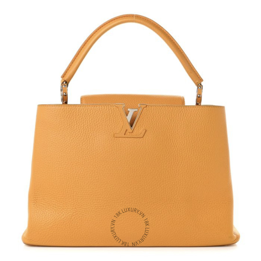 Túi Xách Đeo Chéo Louis Vuitton Taurillon Capucines MM Tournesol NSBD791