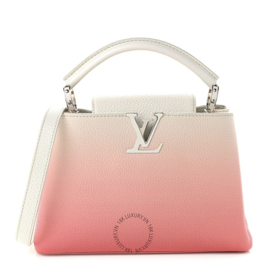 Túi Xách Đeo Chéo Louis Vuitton Taurillon Gradient Cloudy Capucines BB Corail NSBD801