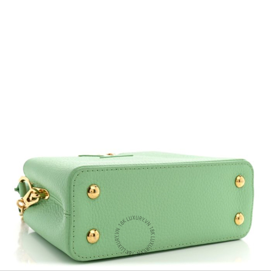 Túi xách đeo chéo Louis Vuitton Taurillon Mini Capucines Vert Pomme FPNG107 8 Túi xách đeo chéo Louis Vuitton Taurillon Mini Capucines Vert Pomme FPNG107