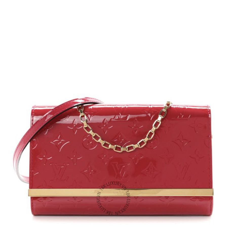 Túi Xách Đeo Chéo Louis Vuitton Vernis Ana Clutch Rose Indien MNGR531