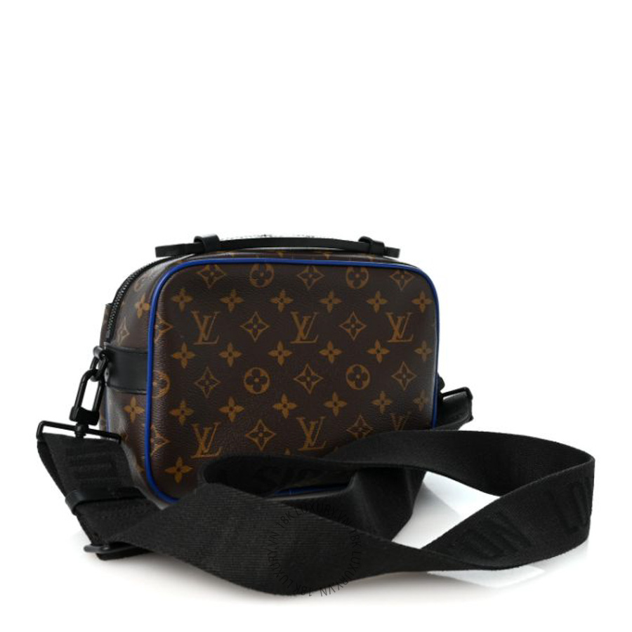 Túi xách đeo chéo LV Monogram Macassar S Lock Messenger Blue FPNG1527