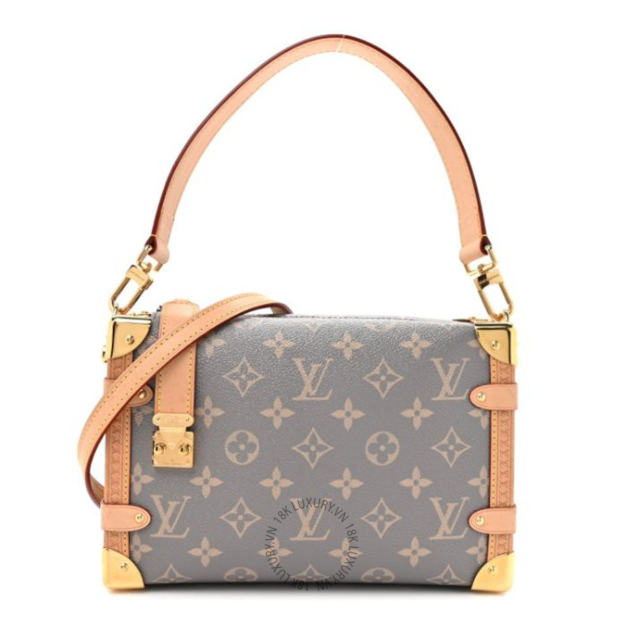 Túi xách đeo chéo LV Monogram Side Trunk MM Trianon Gray QWE731