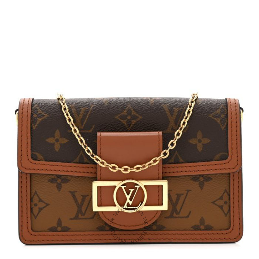 Túi xách đeo chéo LV Reverse Monogram Dauphine Chain Wallet FPNG1478