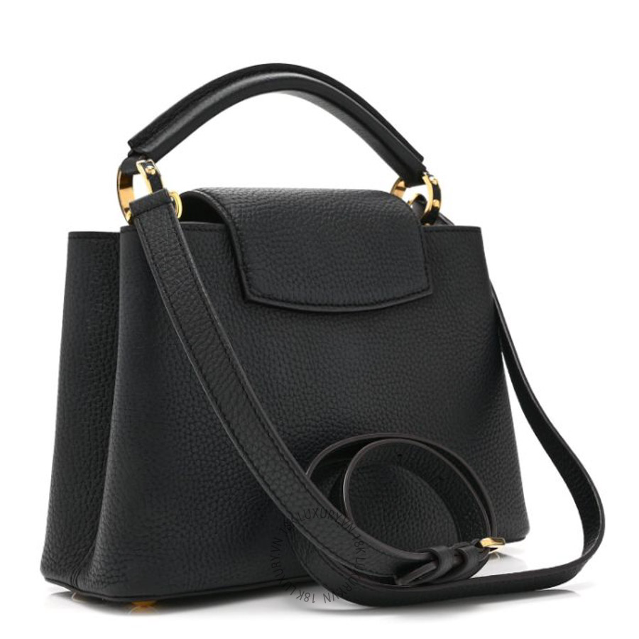 Túi xách đeo chéo LV Taurillon Capucines BB Black QWE895