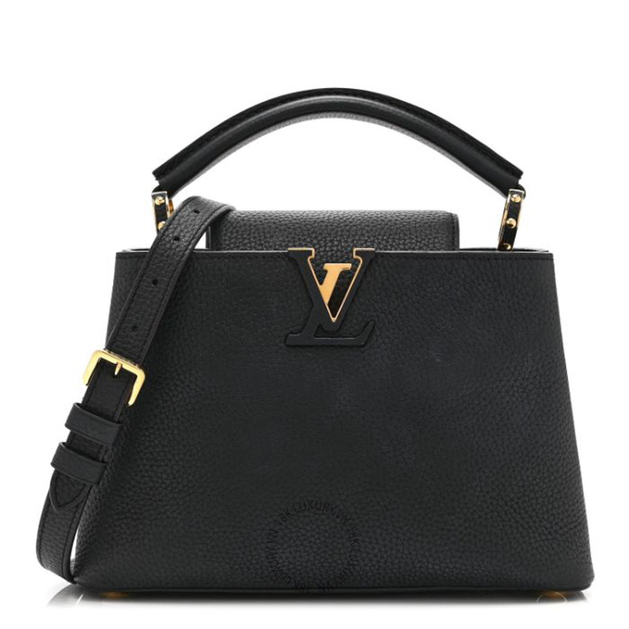 Túi xách đeo chéo LV Taurillon Capucines BB Black QWE895