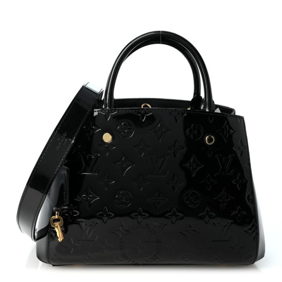 Túi xách đeo chéo LV Vernis Montaigne BB Black FPNG1552