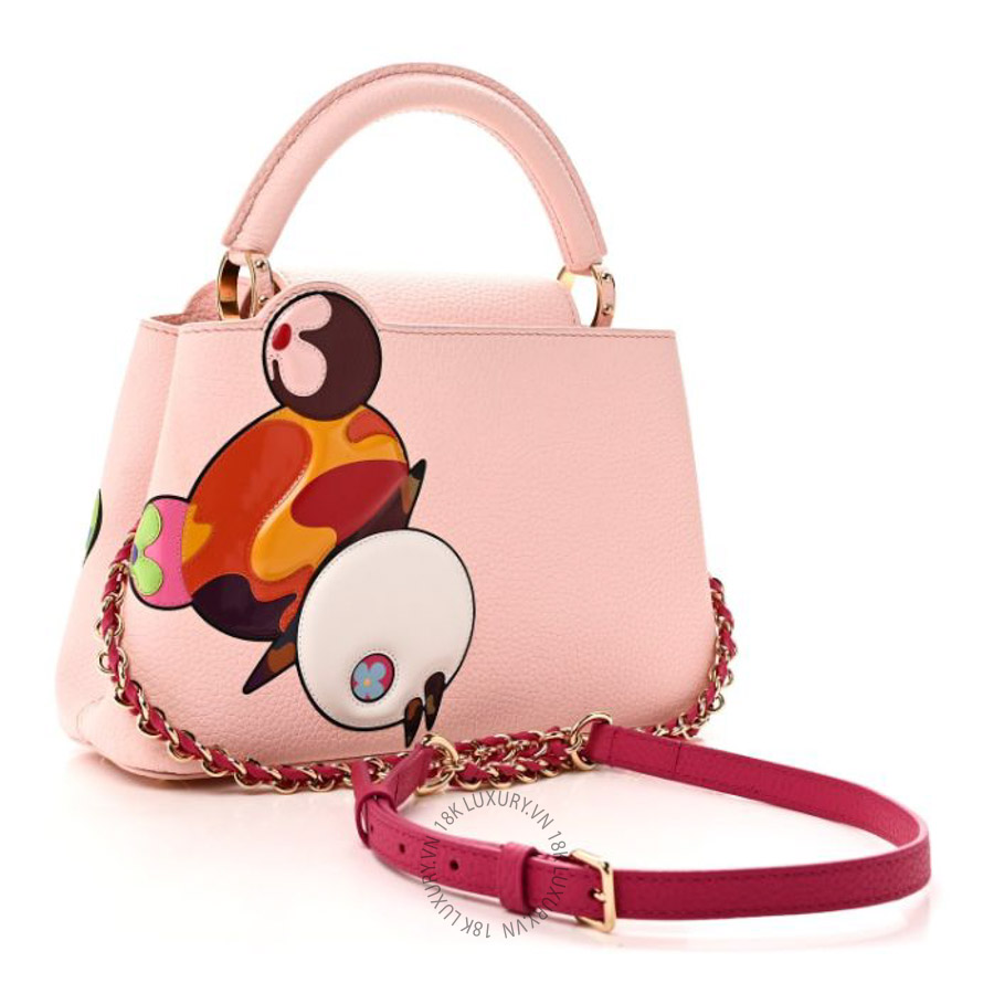 Túi xách đeo chéo LV X TM Taurillon Superflat Panda Capucines BB Opal Pink FPNG1233