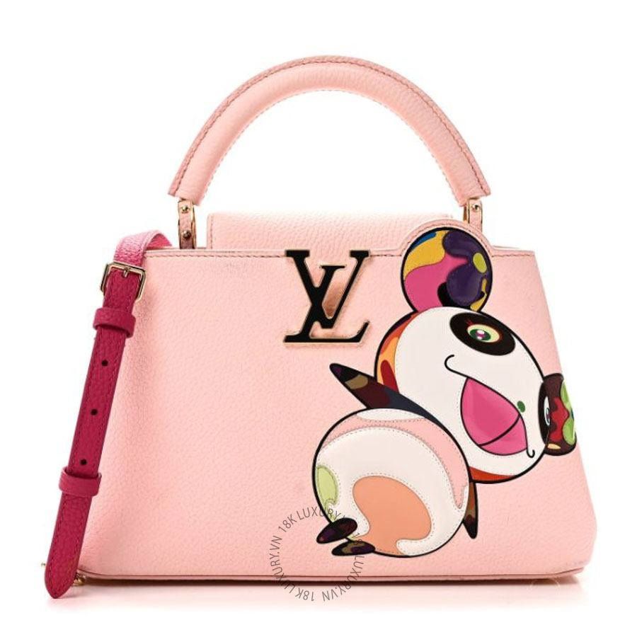 Túi xách đeo chéo LV X TM Taurillon Superflat Panda Capucines BB Opal Pink FPNG1233