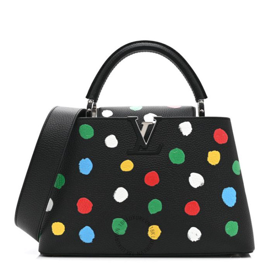 Túi xách đeo chéo LV X YK Taurillon Capucine MM Black QWE1223