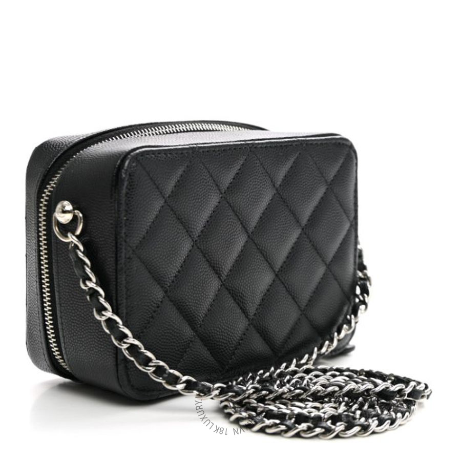Túi Xách Đeo Chéo Mini Chanel Caviar Quilted Camera Bag Black CVB596