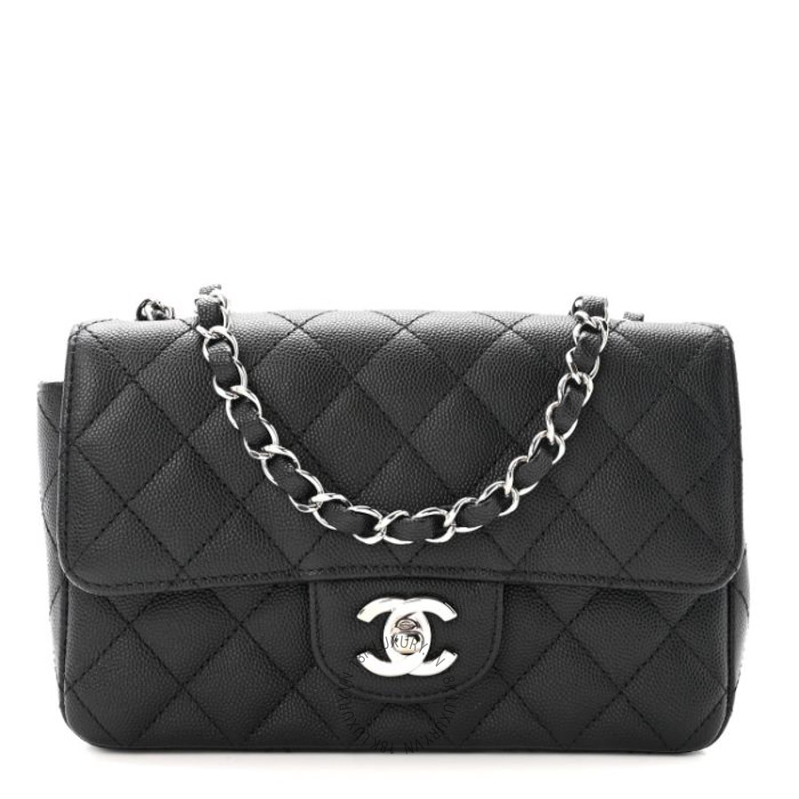 Túi Xách Đeo Chéo Mini Chanel Caviar Quilted Mini Rectangular Flap Black CVB393