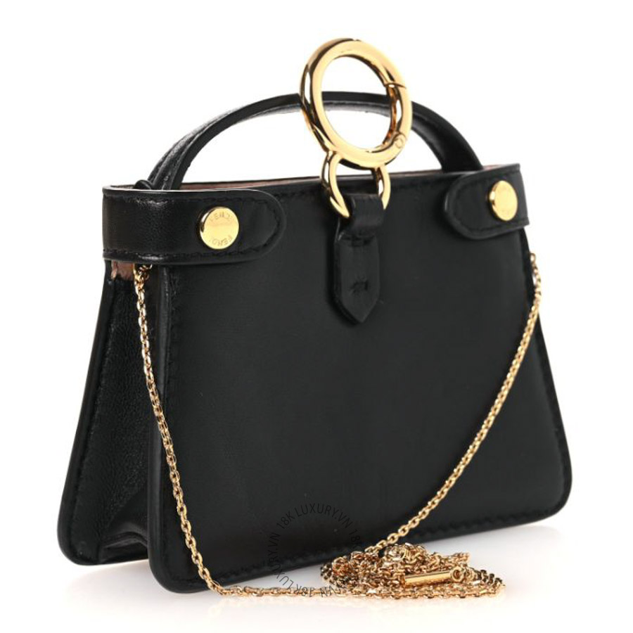 Túi xách đeo chéo mini Fendi Nappa Sigma Pico Peekaboo Charm Black TFD390 8 Túi xách đeo chéo mini Fendi Nappa Sigma Pico Peekaboo Charm Black TFD390