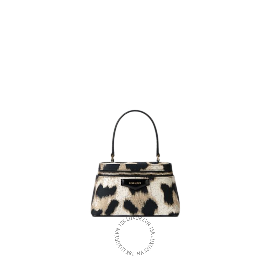 Túi Xách Đeo Chéo Mini Givenchy Antigona vanity bag in leopard jacquard with chain BB60QMB2J7-007 GHJ054