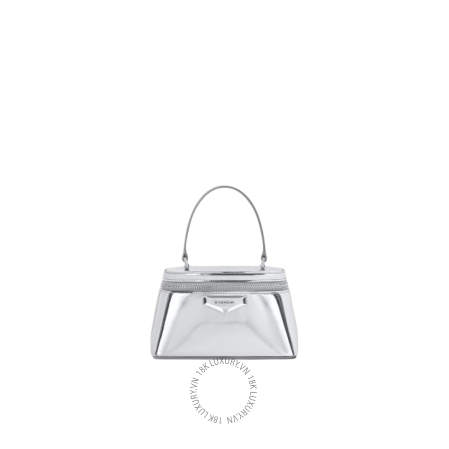 Túi Xách Đeo Chéo Mini Givenchy Antigona vanity bag in mirror effect leather with chain BB60QMB2CZ-040 GHJ053
