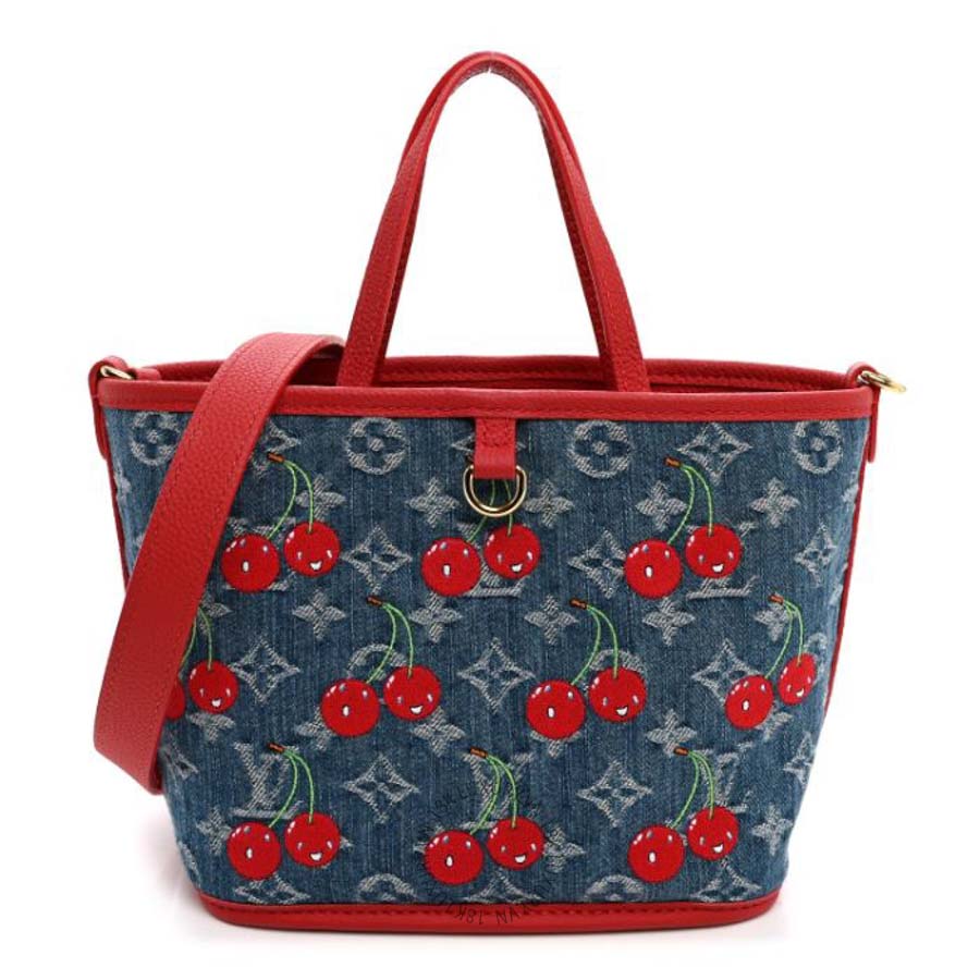 Túi Xách Đeo Chéo Mini Louis Vuitton LV X TM Monogram Denim Cerises Neverfull Inside Out BB QWE1272