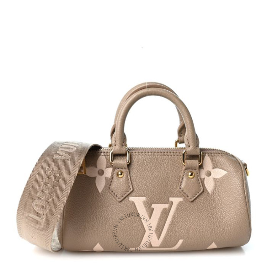 Túi xách đeo chéo mini LV Empreinte Monogram Giant Papillon BB Tourterelle Cream QWE668
