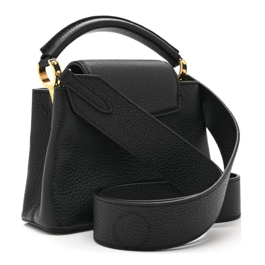 Túi xách đeo chéo mini LV Taurillon Mini Capucines Black QWE637
