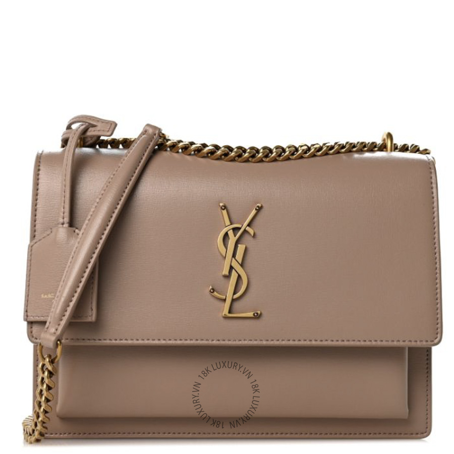 Túi Xách Đeo Chéo Yves Saint Laurent Calfskin Medium Monogram Sunset Dark Beige ZZN016