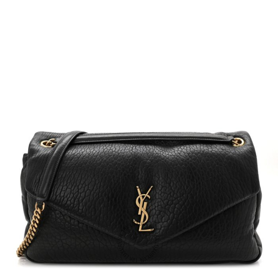 Túi Xách Đeo Chéo Yves Saint Laurent Grained Lambskin Large Calypso Black ZZN035
