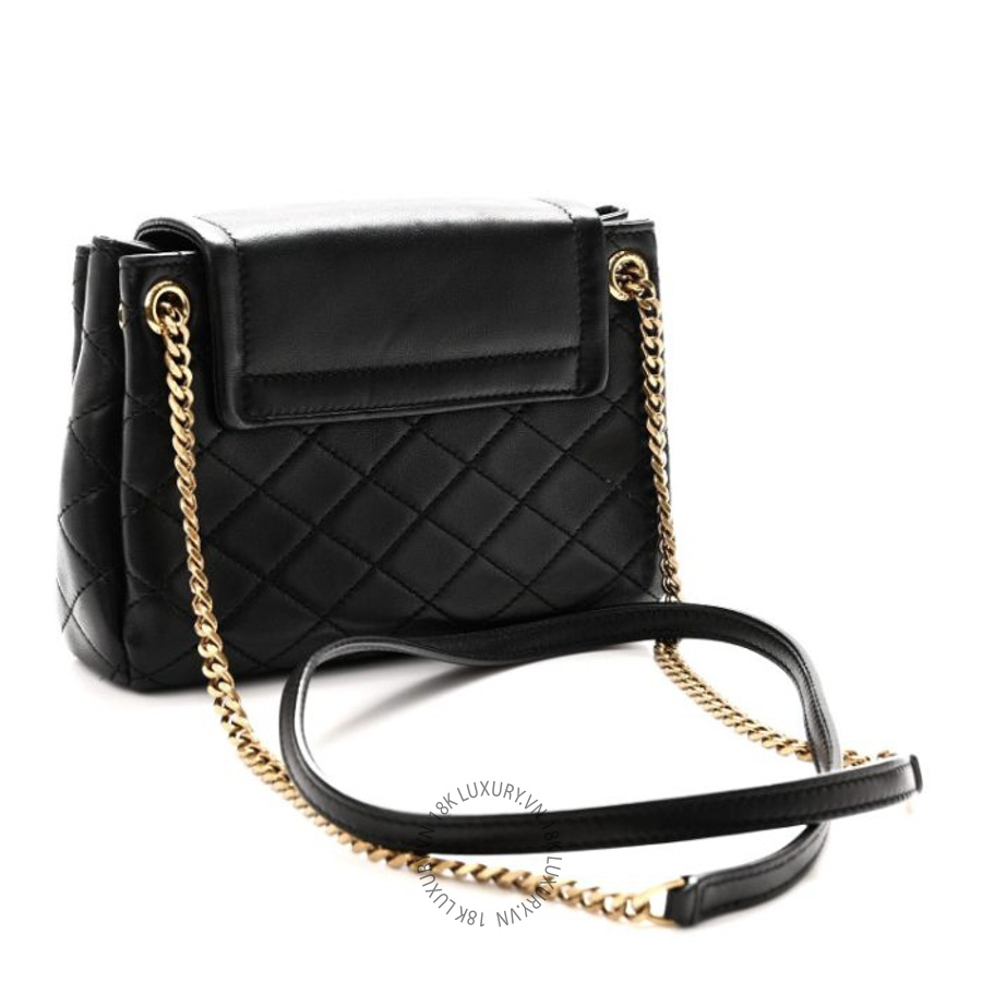 Túi Xách Đeo Chéo Yves Saint Laurent Lambskin Quilted Monogram Mini Nolita Black ZZN733