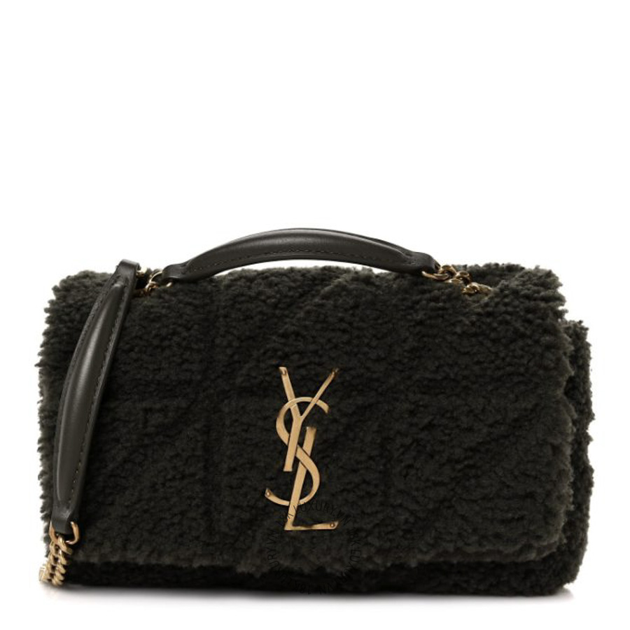 Túi Xách Đeo Chéo Yves Saint Laurent Shearling Monogram Small Jamie Grainy Moss ZZN322
