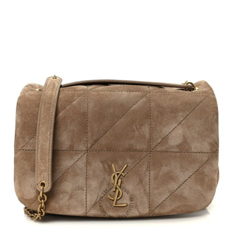 Túi Xách Đeo Chéo Yves Saint Laurent Suede Matelasse Monogram Mini Jamie 4.3 Beige ZZN1079