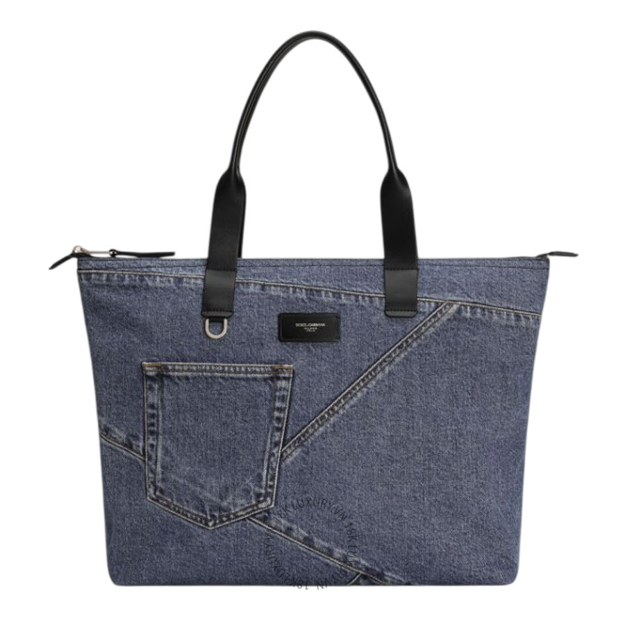 Túi xách Dolce Gabbana Medium shopper in patchwork denim BM2375AQ76089853 NTDL085