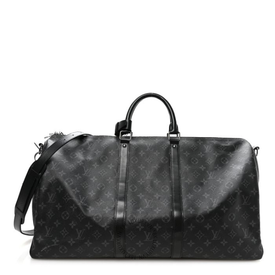Túi Xách Du Lịch Louis Vuitton Monogram Eclipse Keepall Bandouliere 55 MNGR097
