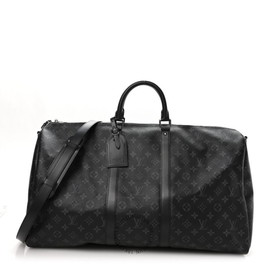 Túi Xách Du Lịch Louis Vuitton Monogram Eclipse Keepall Bandouliere 55 MNGR222
