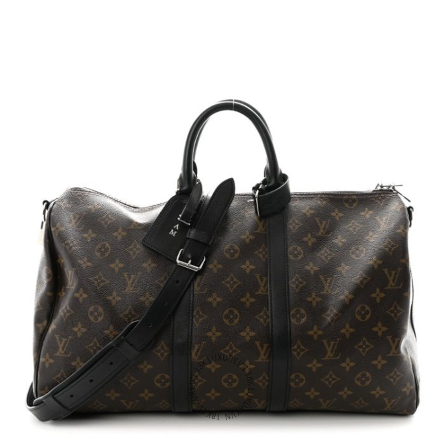 Túi Xách Du Lịch Louis Vuitton Monogram Macassar Keepall Bandouliere 45 MNGR435