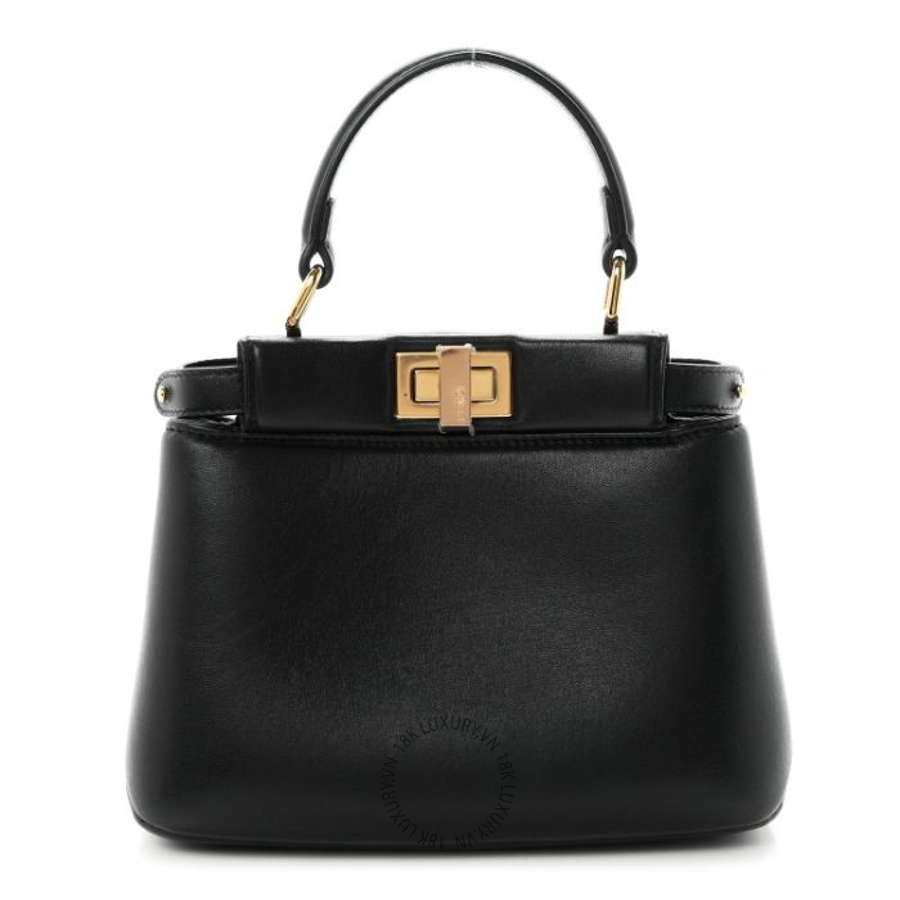 Túi xách Fendi Nappa Mini Peekaboo Iconic Satchel Black TFD290