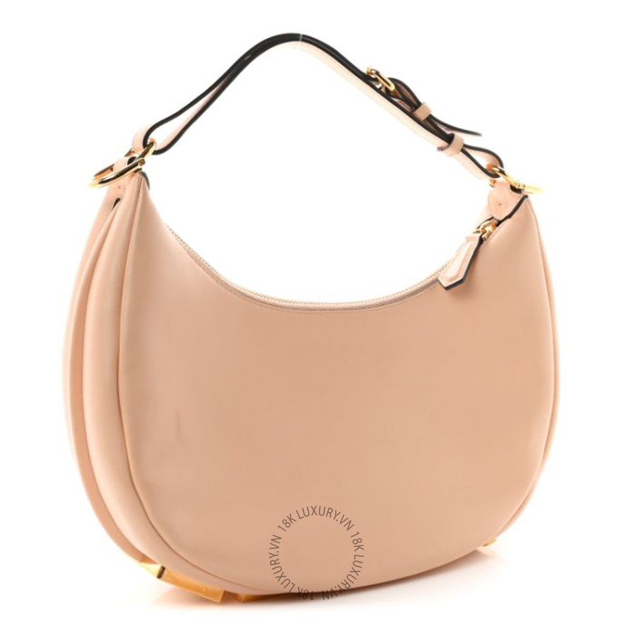 Túi xách Fendi Vitello Grace Matte Small Fendigraphy Hobo Bag Light Rose TFD209
