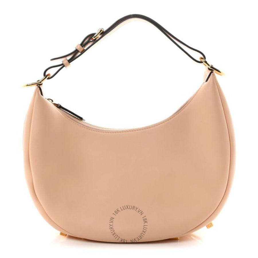 Túi xách Fendi Vitello Grace Matte Small Fendigraphy Hobo Bag Light Rose TFD209