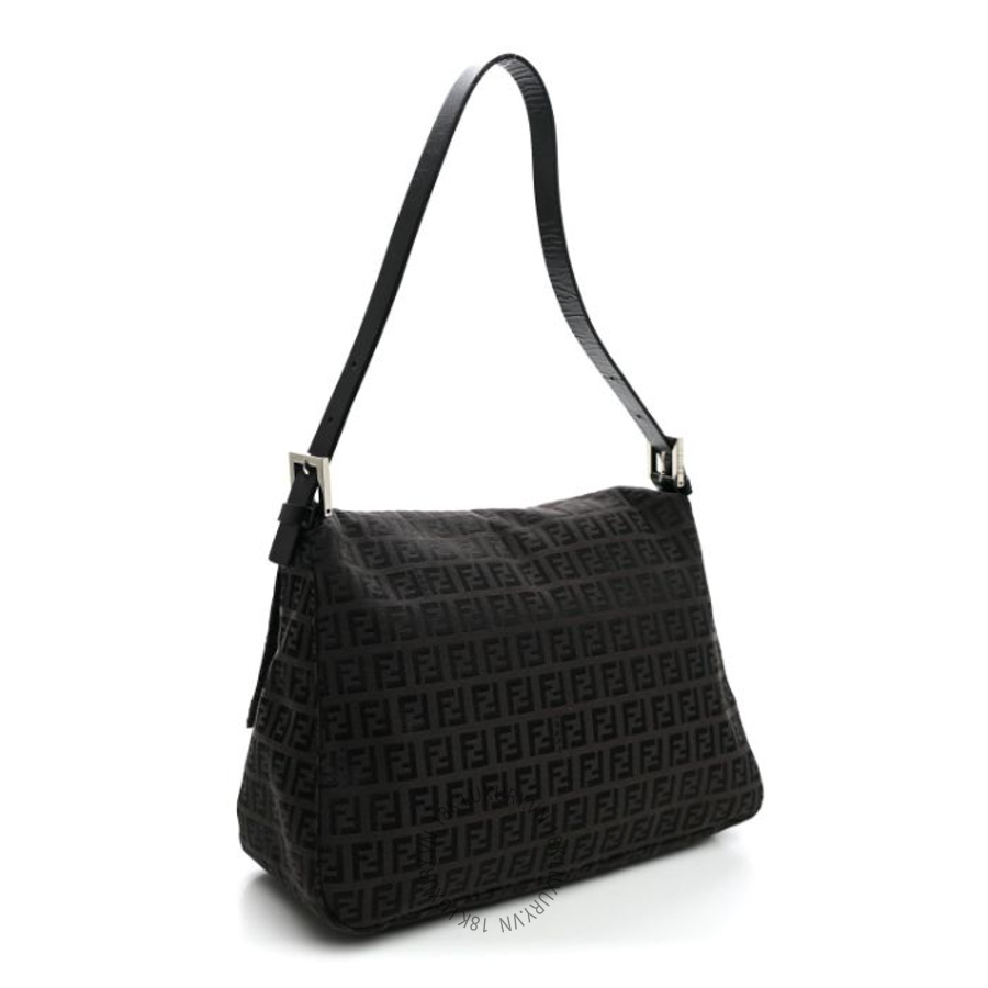 Túi xách Fendi Zucchino Mama Baguette Black Moro TFD261