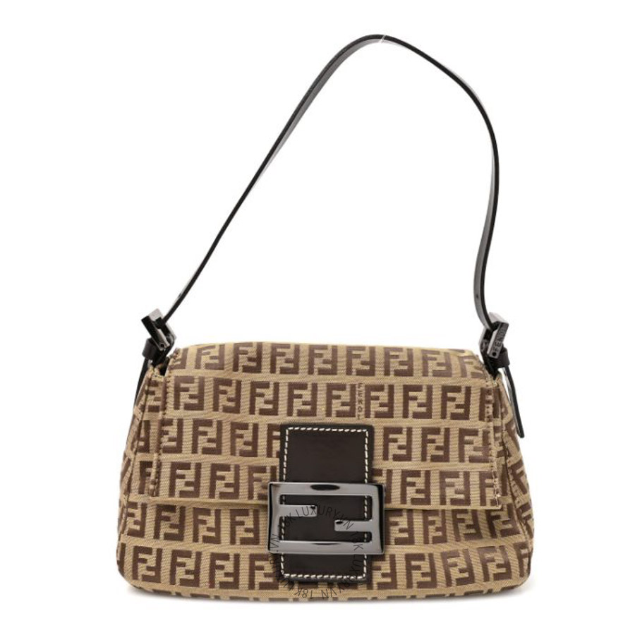 Túi xách Fendi Zucchino Vitello Mini Mama Baguette Beige Toro Moro TFD322