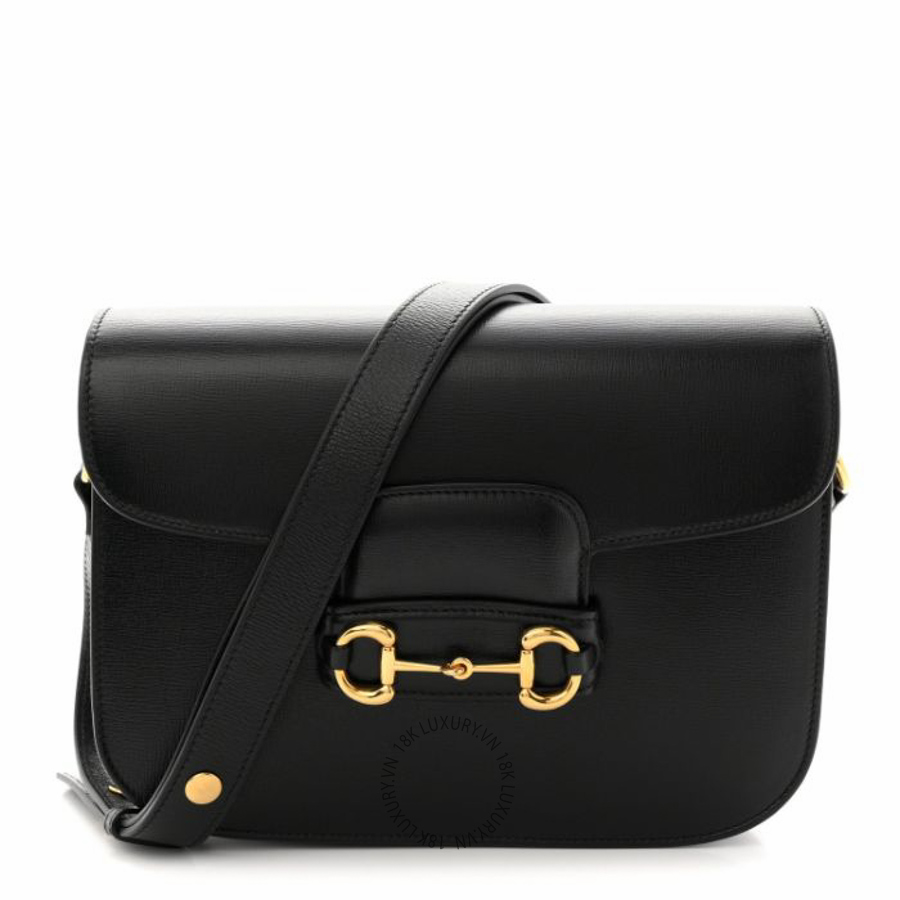 Túi xách Gucci Azalea Calfskin Horsebit 1955 Shoulder Bag Black NFPG496