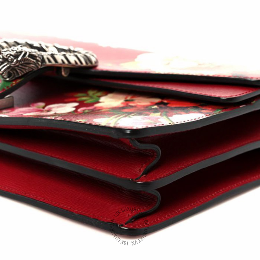 Túi xách Gucci Calfskin Blooms Print Small Dionysus Shoulder Bag Romantic Cherry Multicolor NFPG218 8 Túi xách Gucci Calfskin Blooms Print Small Dionysus Shoulder Bag Romantic Cherry Multicolor NFPG218