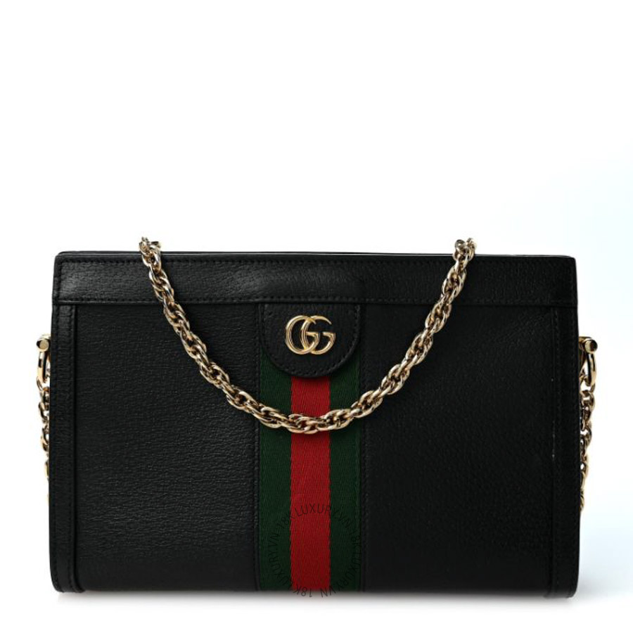 Túi xách Gucci Calfskin GG Web Small Ophidia Chain Shoulder Bag Black GGC216