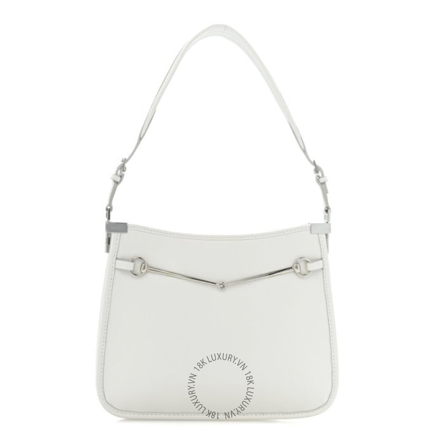 Túi Xách Gucci Calfskin Horsebit Slim Shoulder Bag White GDCB617