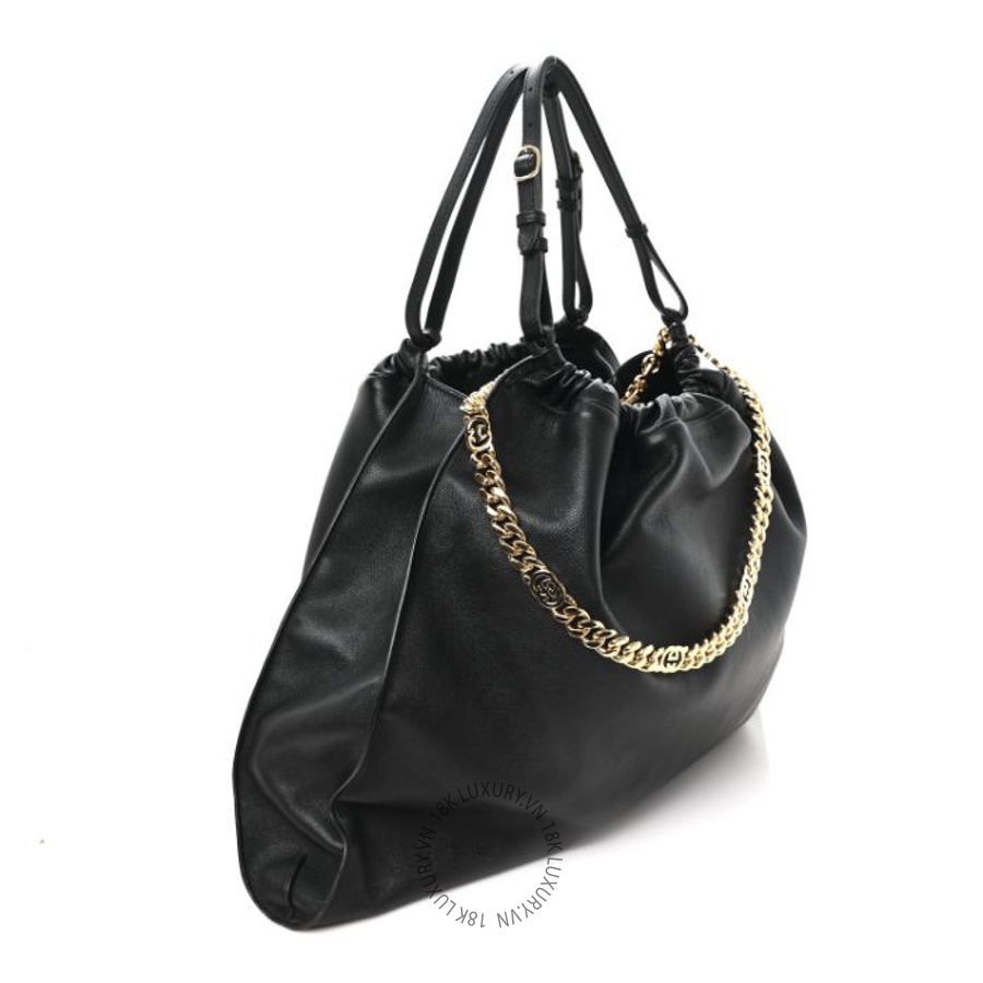 Túi Xách Gucci Calfskin Large Blondie Tote Black GDCB588