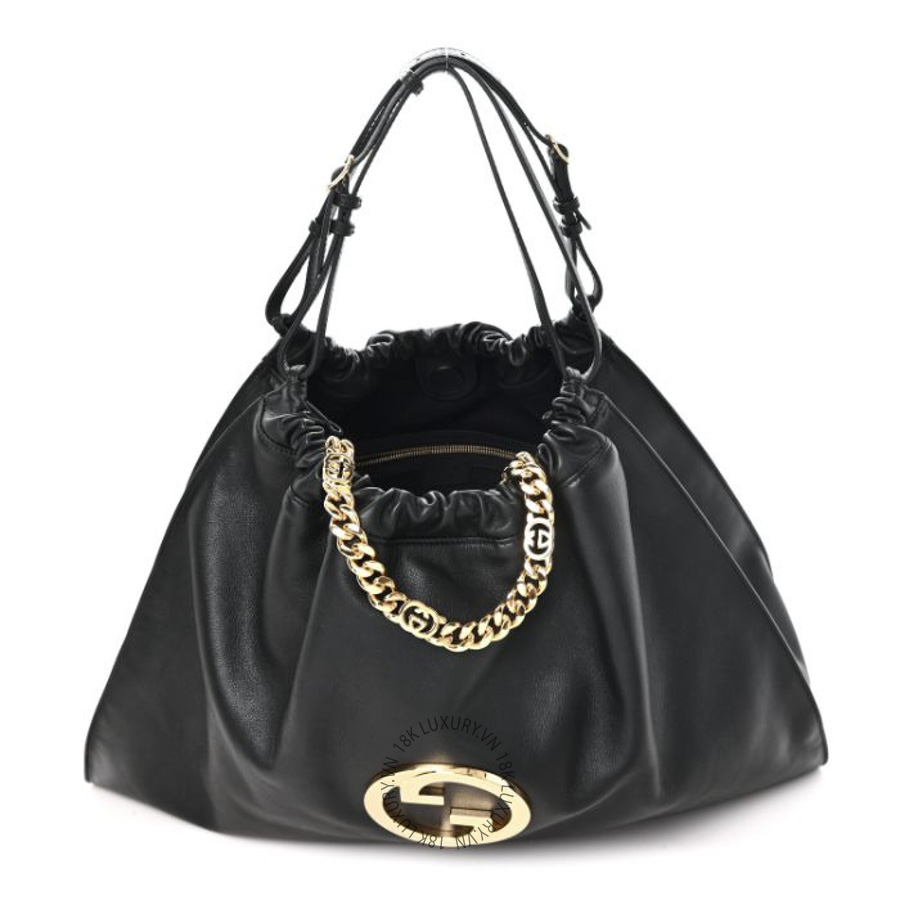 Túi Xách Gucci Calfskin Large Blondie Tote Black GDCB588