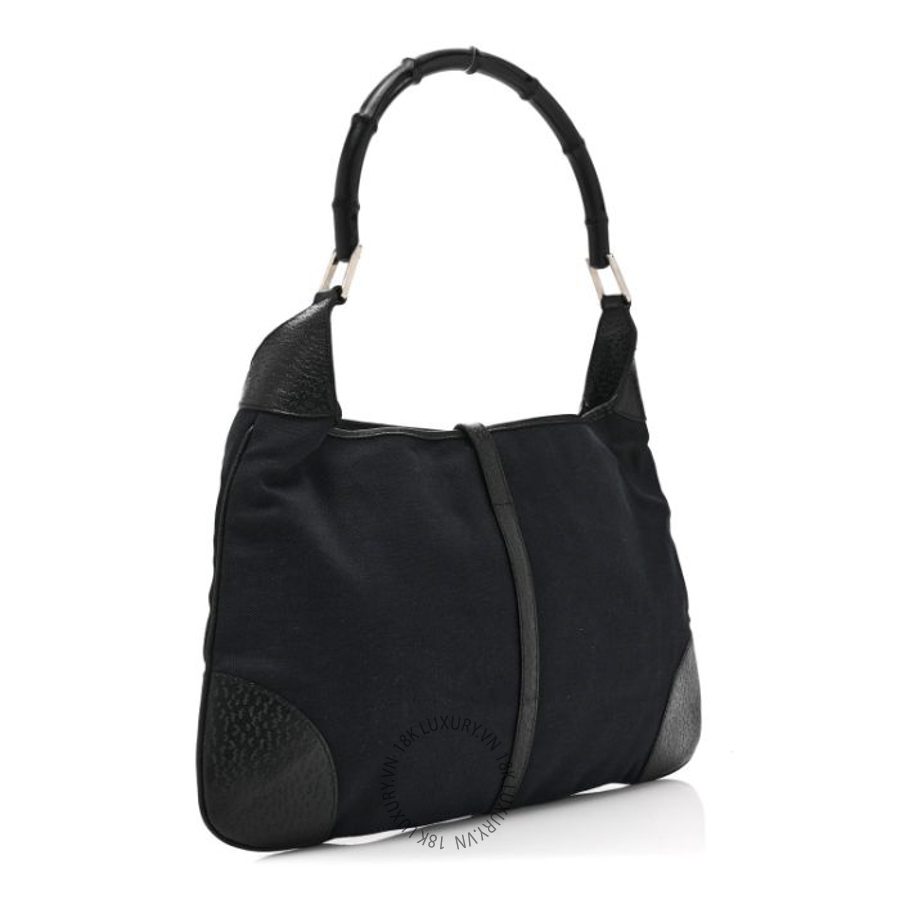Túi Xách Gucci Canvas Small Jackie O Hobo Black GDCB362