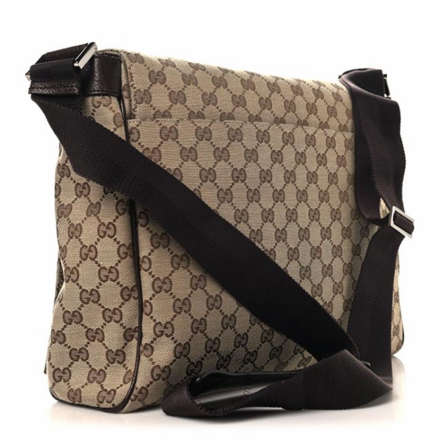 Túi xách Gucci GG Monogram Medium Flap Messenger Bag Beige Dark Brown NFPG405
