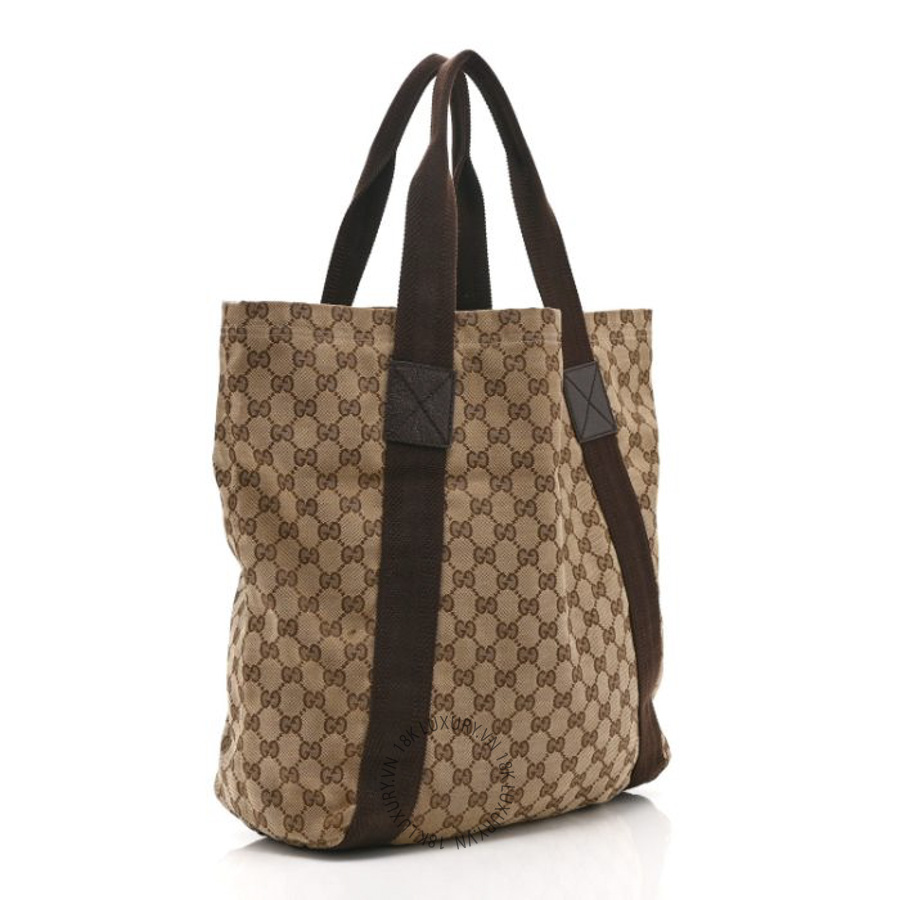 Túi Xách Gucci GG Monogram Medium Handle Vertical Tote Bag Dark Brown GDCB308