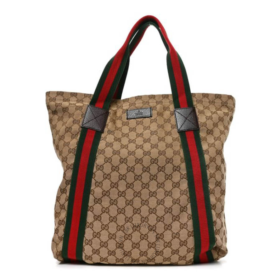Túi xách Gucci GG Monogram Medium Web Handle Vertical Tote Dark Brown GGC257