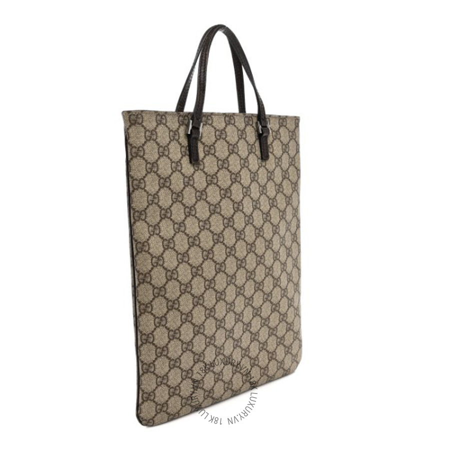 Túi Xách Gucci GG Plus Monogram Flat Vertical Tote Dark Brown GDCB181